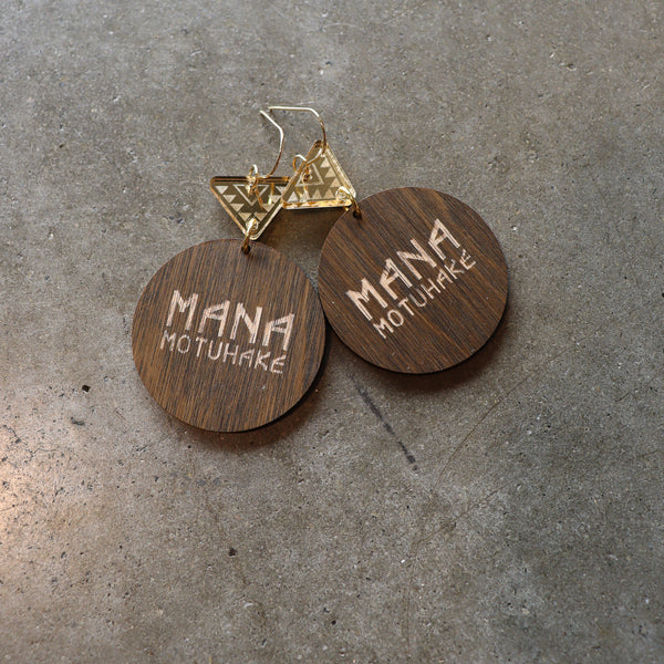 Earrings Gold, Mana Motuhake Iv – Nichola - Designs From Aotearoa