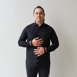 Collared shirt, Black - Tino Rangatiratanga