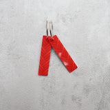 Earrings Red, Taki Tahi Rectangle