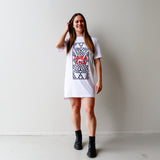 Tee Dress, White - Taiea ana (You got swag)