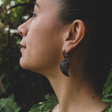 Earrings Metal (Black), Ngutu Manu