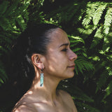 Earrings Green, Ngā Manu - Tui