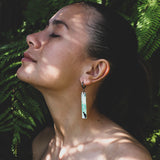 Earrings Green, Ngā Manu - Tui