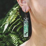 Earrings Green, Ngā Manu - Pīwaiwaka