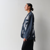 Tāwharau Collection _ Rawe KOTI (Blazer) - Navy Blue #7