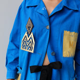 Tāwharau Collection _ Mana KOTI (Jacket) - Blue #2