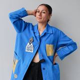 Tāwharau Collection _ Mana KOTI (Jacket) - Blue #2