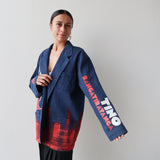 Tāwharau Collection_Mana Motuhake KOTI (Blazer) - Denim Blue #5