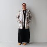 Tāwharau Collection _ Rawe KOTI (Blazer) - Yellow/Brown Plaid #18