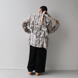 Tāwharau Collection _ Rawe KOTI (Blazer) - Yellow/Brown Plaid #18